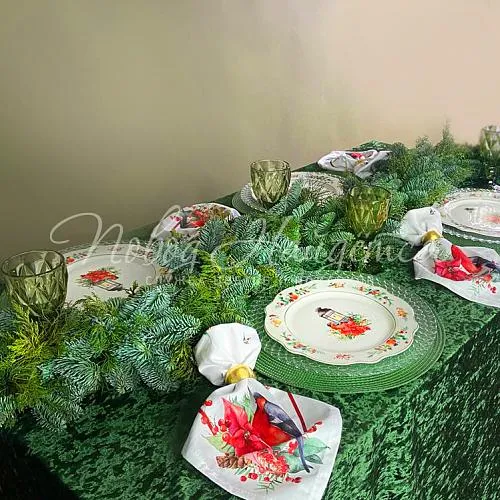 Новогодние интерьерные композиции Гирлянда на стол