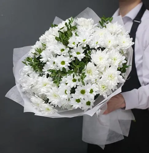 ХРИЗАНТЕМЫ Букет Белоснежный  вальс