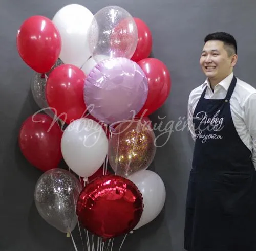 Подарки Облако шаров "Дама в красном"