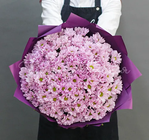 ХРИЗАНТЕМЫ Букет Розовый закат