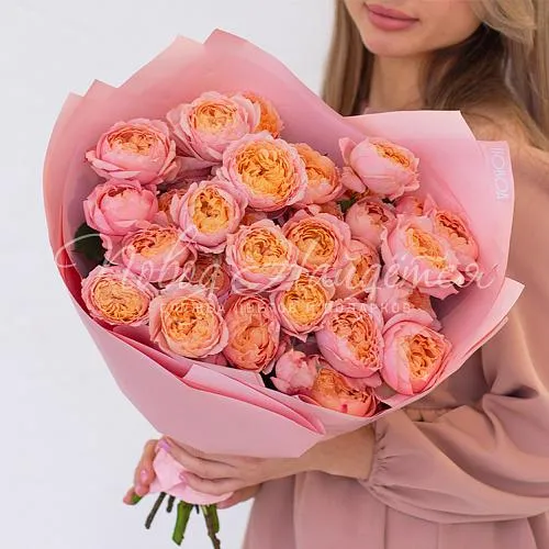 Пионовидные розы Букет Важные слова