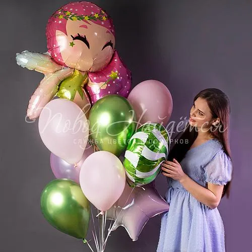 Воздушные шары Облако шаров "Феечка"