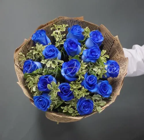 Синие розы Букет Ледниковый период