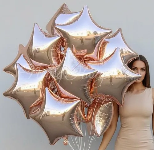 Воздушные шары Облако шаров"Голд Стар"