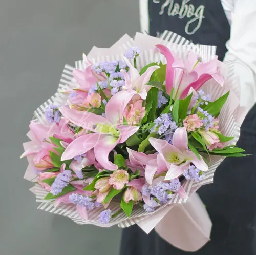 Букеты с ЛИЛИЯМИ Букет Самые сердечные пожелания...