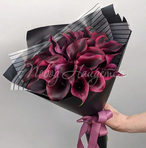 КАЛЛЫ Букет Вишневое  вино