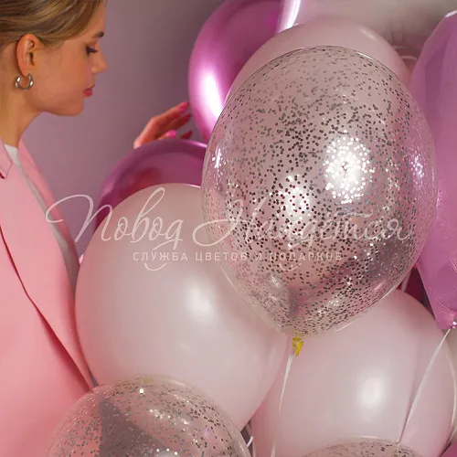 Обычные шары, облака из шаров Облако шаров "Розовые мечты"