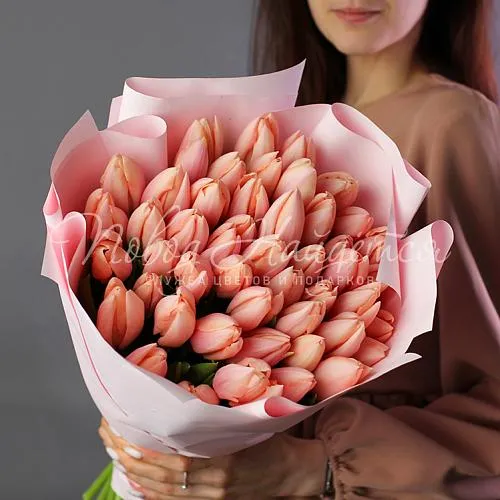 ТЮЛЬПАНЫ Букет Коралловое небо