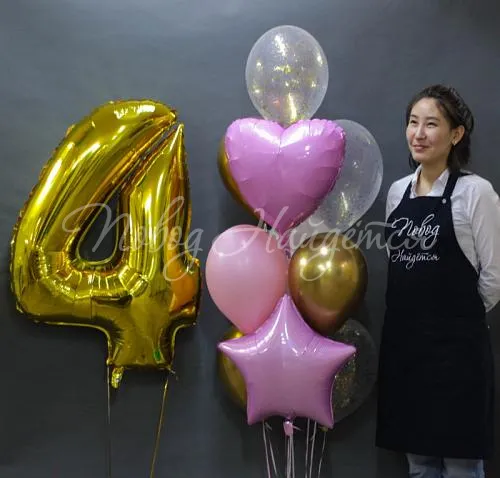 Цифры Облако шаров "Наша девочка"