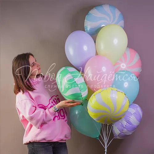 Обычные шары, облака из шаров Сладкое облачко