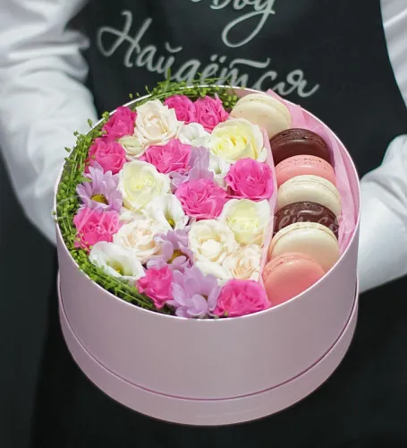 Коробки с макарун Корзина Птичье молоко