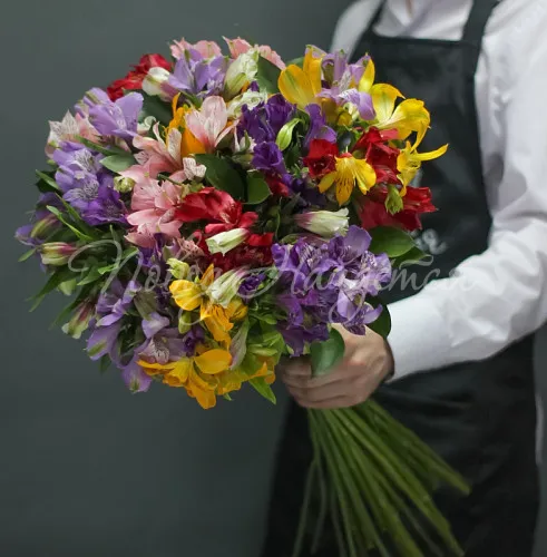 Монобукеты из альстромерии Букет Фейерверк