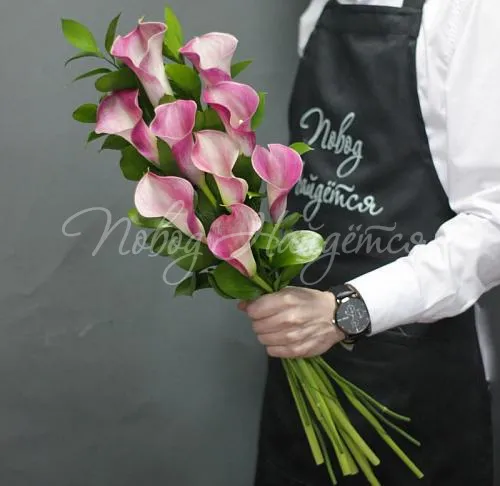 КАЛЛЫ Букет 9 розовых калл