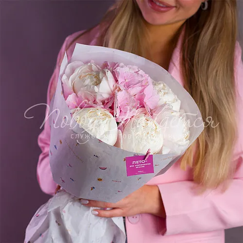 ПИОНЫ Букет Морской воздух