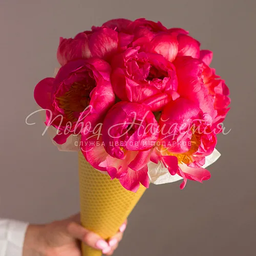 ПИОНЫ Букет Арбузный сорбет