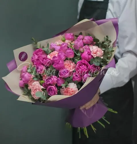 Пионовидные розы Букет Волшебный вечер
