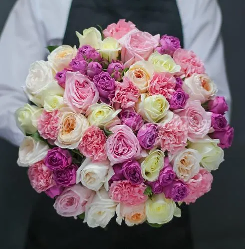 Пионовидные розы Букет Цветочная румба