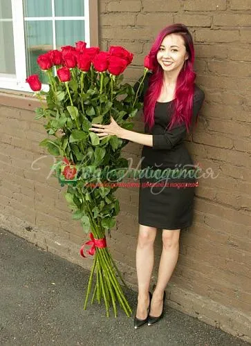 Розы ОГРОМНЫЕ: 100-170 см Букет Джордан