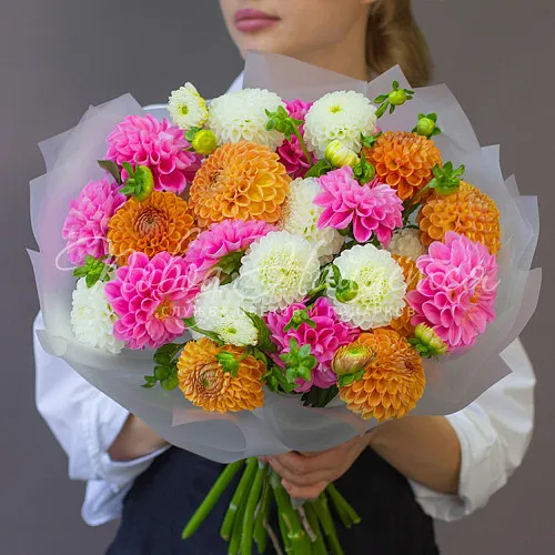 ГЕОРГИНЫ Букет Краски августа