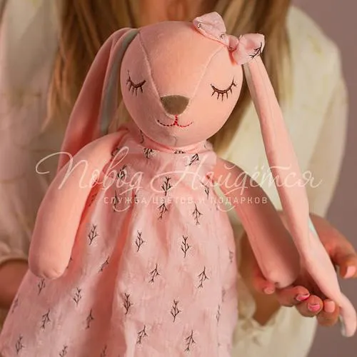 Мягкие игрушки Заяц розовый, 50 см