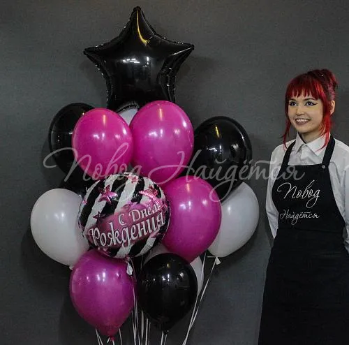 Обычные шары, облака из шаров Облако шаров "Именинный торт"