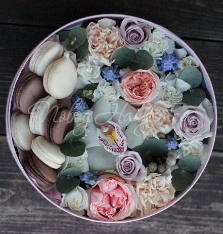 Коробки с макарун Корзина Нежное мгновение