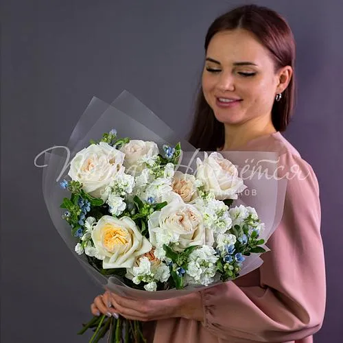 Розы Букет Нежный трепет