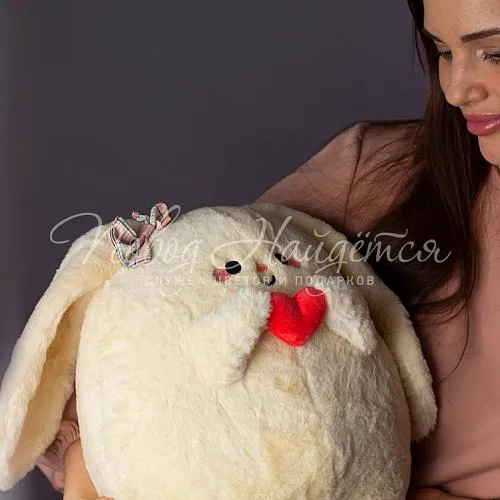 Мягкие игрушки Зайчик-подушка кремовый, 50 см