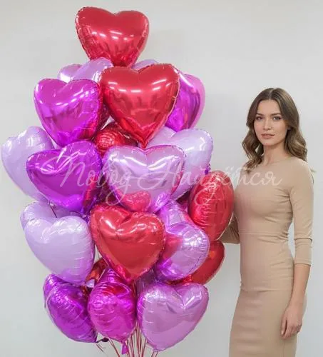 Воздушные шары Облако шаров "Сердце"