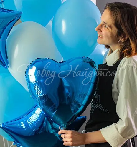 Рождение мальчика Облако шаров "Самому важному"