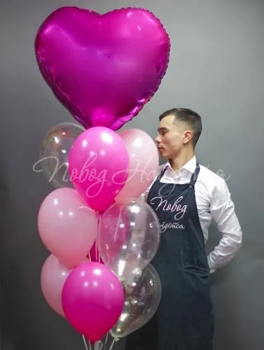 Воздушные шары Облако шаров"В самое сердце"