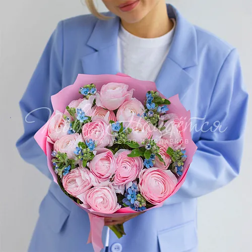 Букеты с РАНУНКУЛЮСАМИ Букет Морской прибой