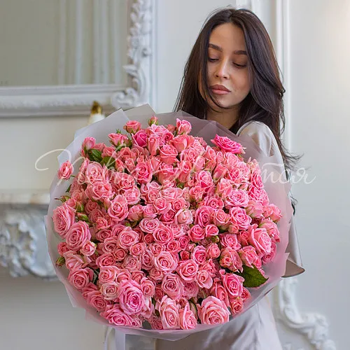 51 роза Букет Птица счастья