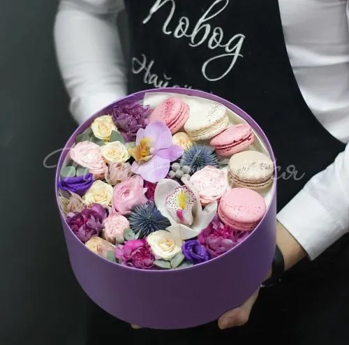 Коробки с макарун Корзина Морские мотивы