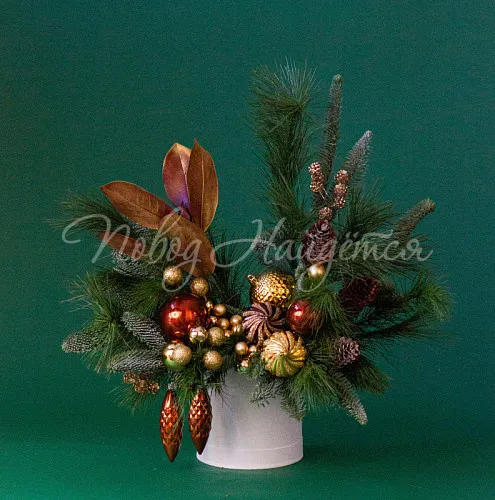 Новогодние композиции Цветочная композиция Новогодняя ночь