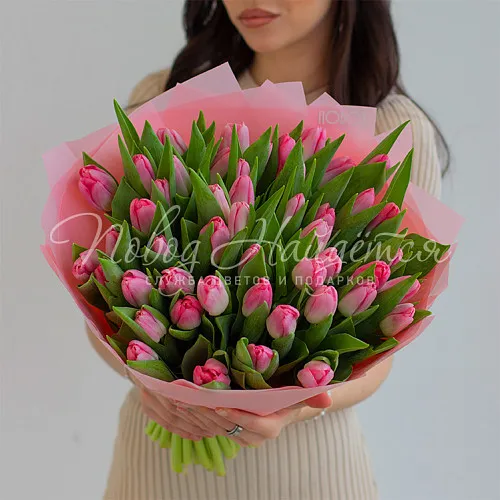 ТЮЛЬПАНЫ Букет Сиреневый туман