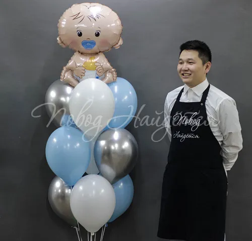 Рождение мальчика Облако шаров"Сыну"