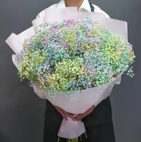 Цветы Букет Радужное облако