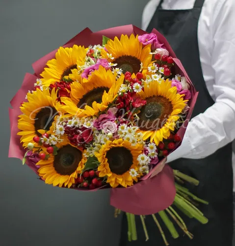 Букет с ЭУСТОМОЙ Букет Летний роман