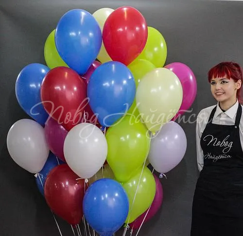 Обычные шары, облака из шаров Цветное облако, 25 шт