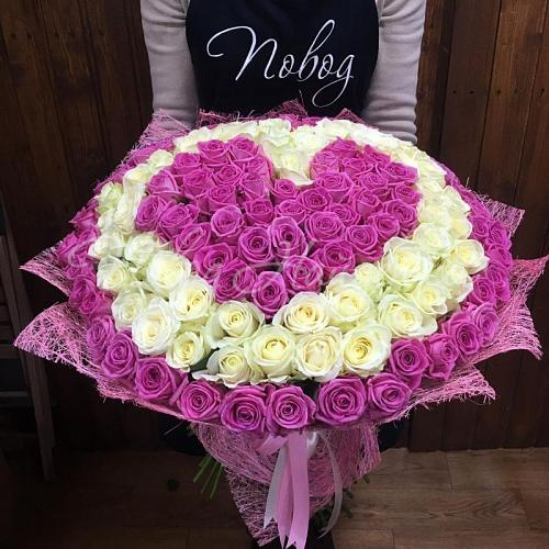 Розы Букет Нежное сердце