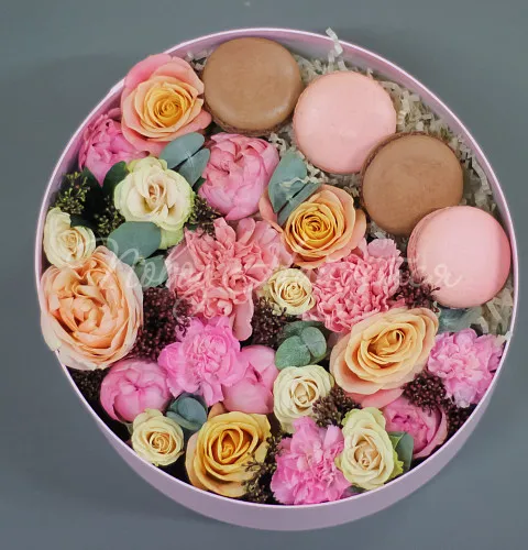 Коробки с макарун Корзина Румянец