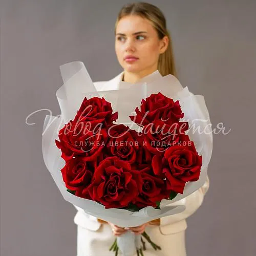 Французские розы Букет Багряное небо