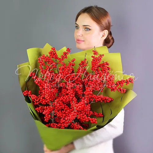 Цветы Букет Пунцовый закат