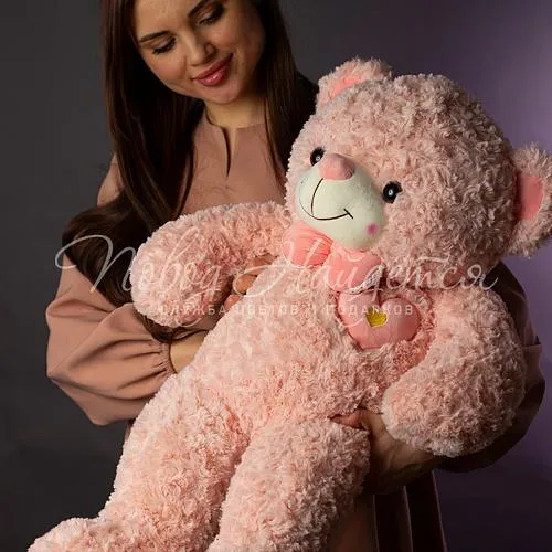 Мягкие игрушки Мишка розовый, 60см
