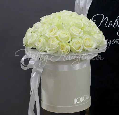 Цветы в шляпной коробке Корзина Снежинка