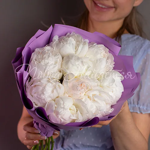 ПИОНЫ Букет Сливочный пломбир