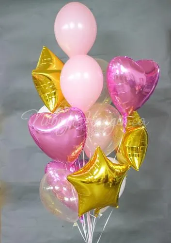 Воздушные шары Облако шаров"Нежность розовая"