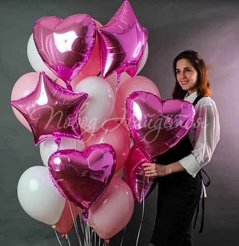 Обычные шары, облака из шаров Облако шаров "Отдавая нежность"