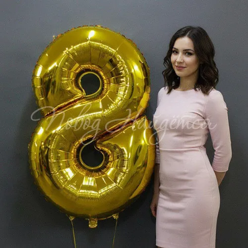 Цифры Цифра 8 золотая